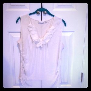 Cream sleeveless top